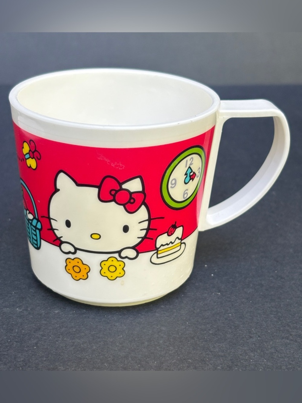 Vintage 1976 Sanrio HELLO KITTY Cup Plastic Melamine Mug Made in Japan